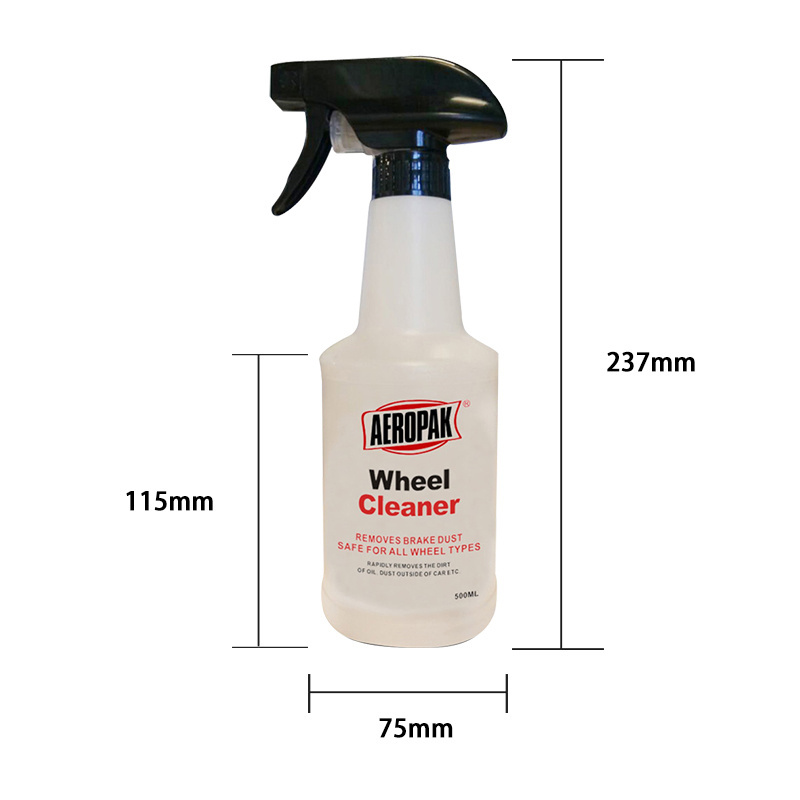 AEROPAK extreme Wheel Cleaner liquid spray 500ml plastic bottle Powerful Formula to Easily Remove Stubborn Brake Dust Tough dirt