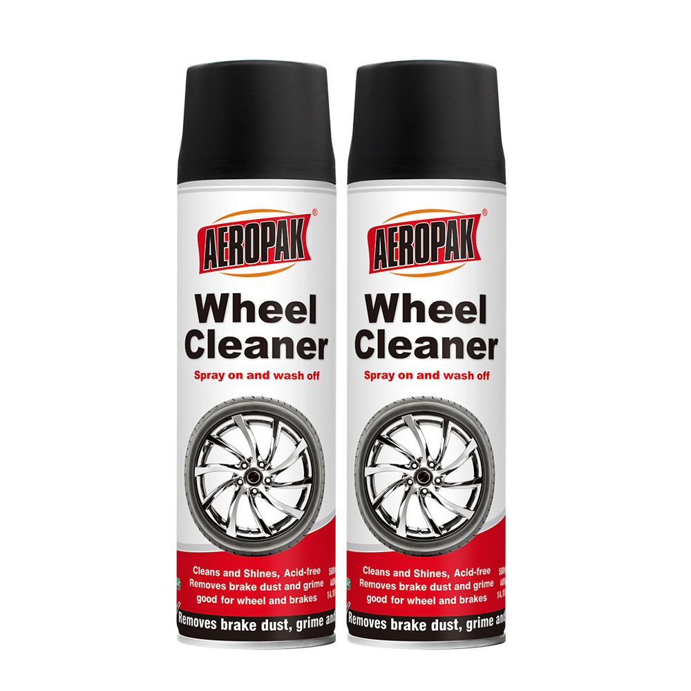 AEROPAK extreme Wheel Cleaner aerosol spray 500ml tinplate can Powerful Formula to Easily Remove Stubborn Brake Dust Tough dirt