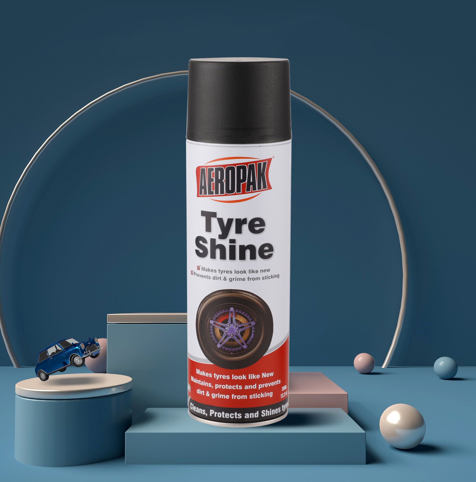 Aeropak 500ml Aerosol High Gloss Tire Shine Spray