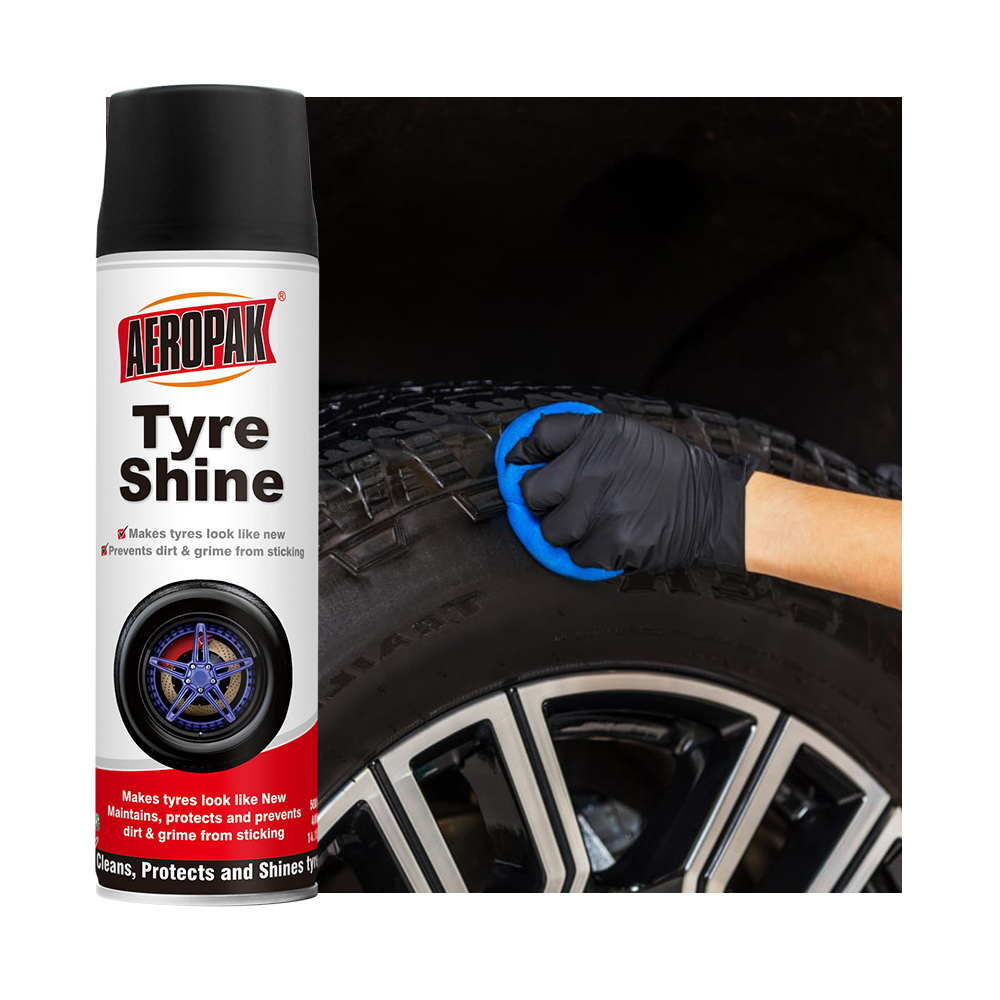 Aeropak 500ml Aerosol High Gloss Tire Polish Shine Spray