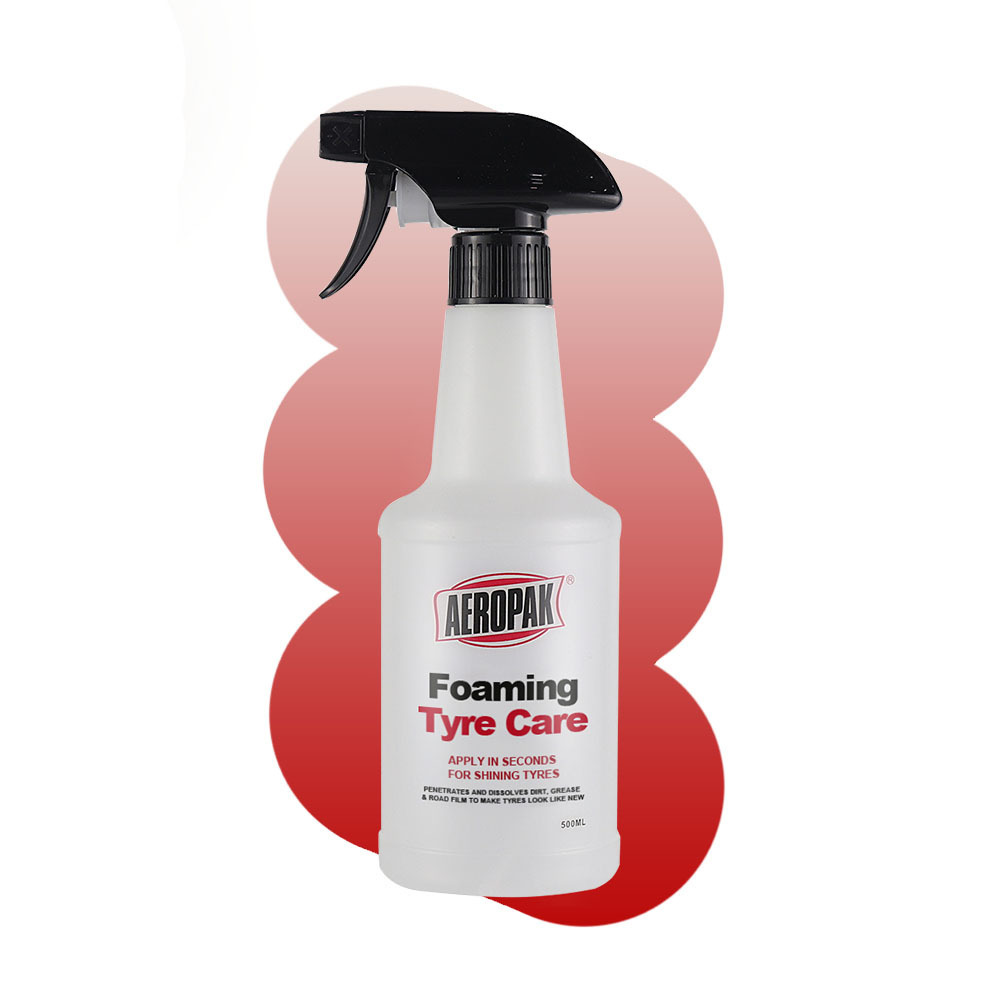 AEROPAK 500ML Car Care Cleaning Tire Shine Foaming Tire Foam Cleaner Spray