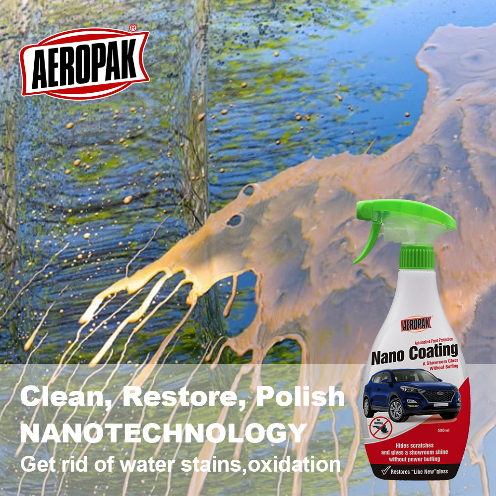 AEROPAK 500ML Multi-function Nano Super Car Spray Coating Wax Shine Hydrophobic Ceramic Coating Spray For Cars