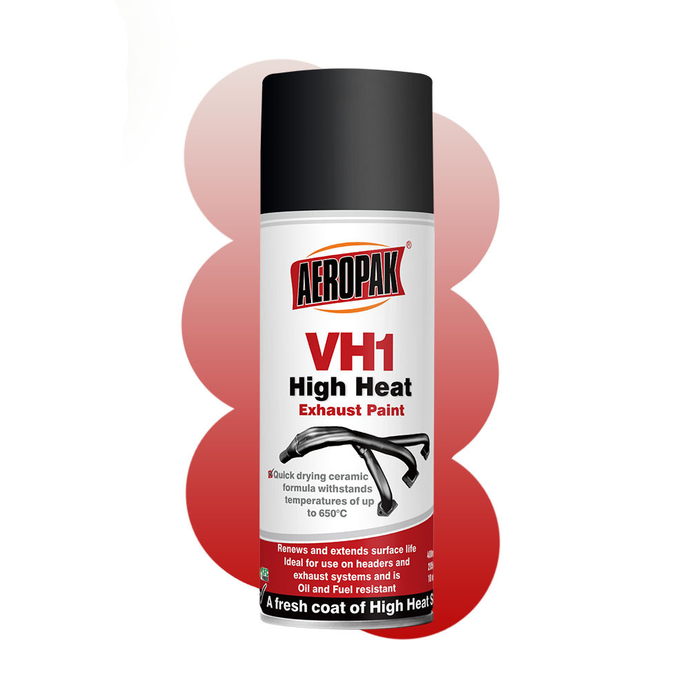 Aeropak 400ml Aerosol Quick Drying VH1 High Heat Spray Paint For Renews And Extends Surface life