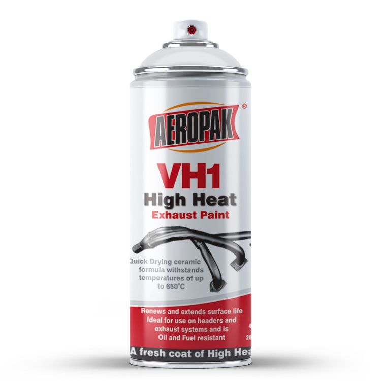 Aeropak 400ml Aerosol Quick Drying VH1 High Heat Spray Paint For Renews And Extends Surface life