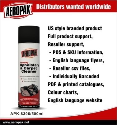 Aeropak 500ml Aerosol All Purpose Foam Cleaner Multi-Purpose Fabric and Upholstery Spray for Car Surface Sofa