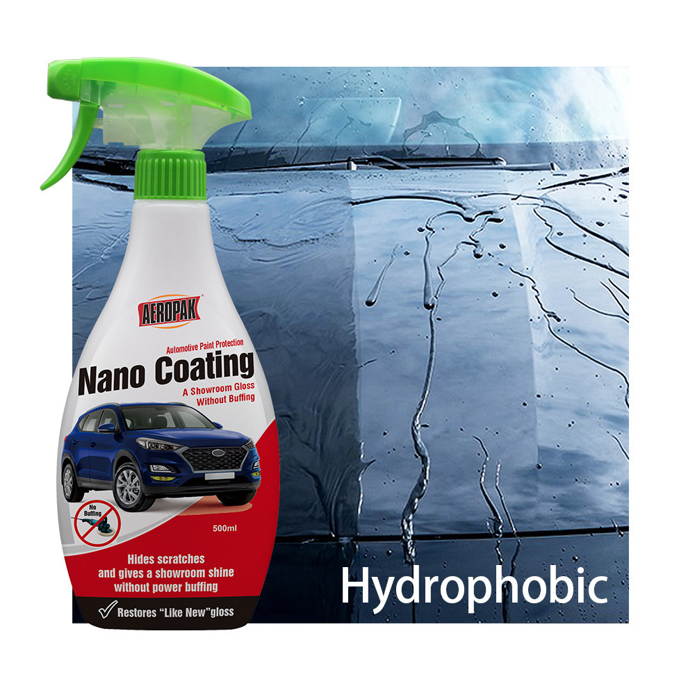 AEROPAK 500ML Multi-function Nano Super Car Spray Coating Wax Shine Hydrophobic Ceramic Coating Spray For Cars