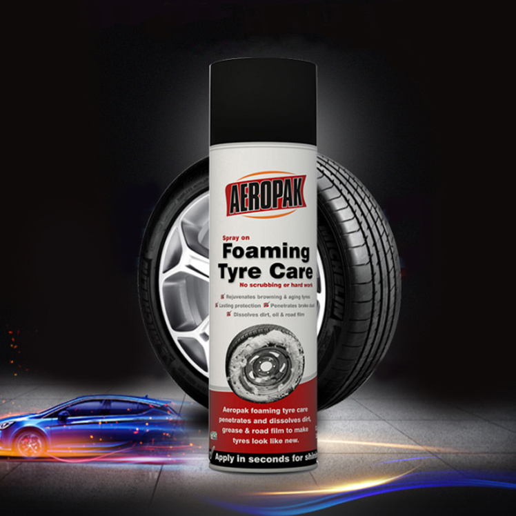 AEROPAK Foaming Tyre Shine care spray polishing cleaner for tire