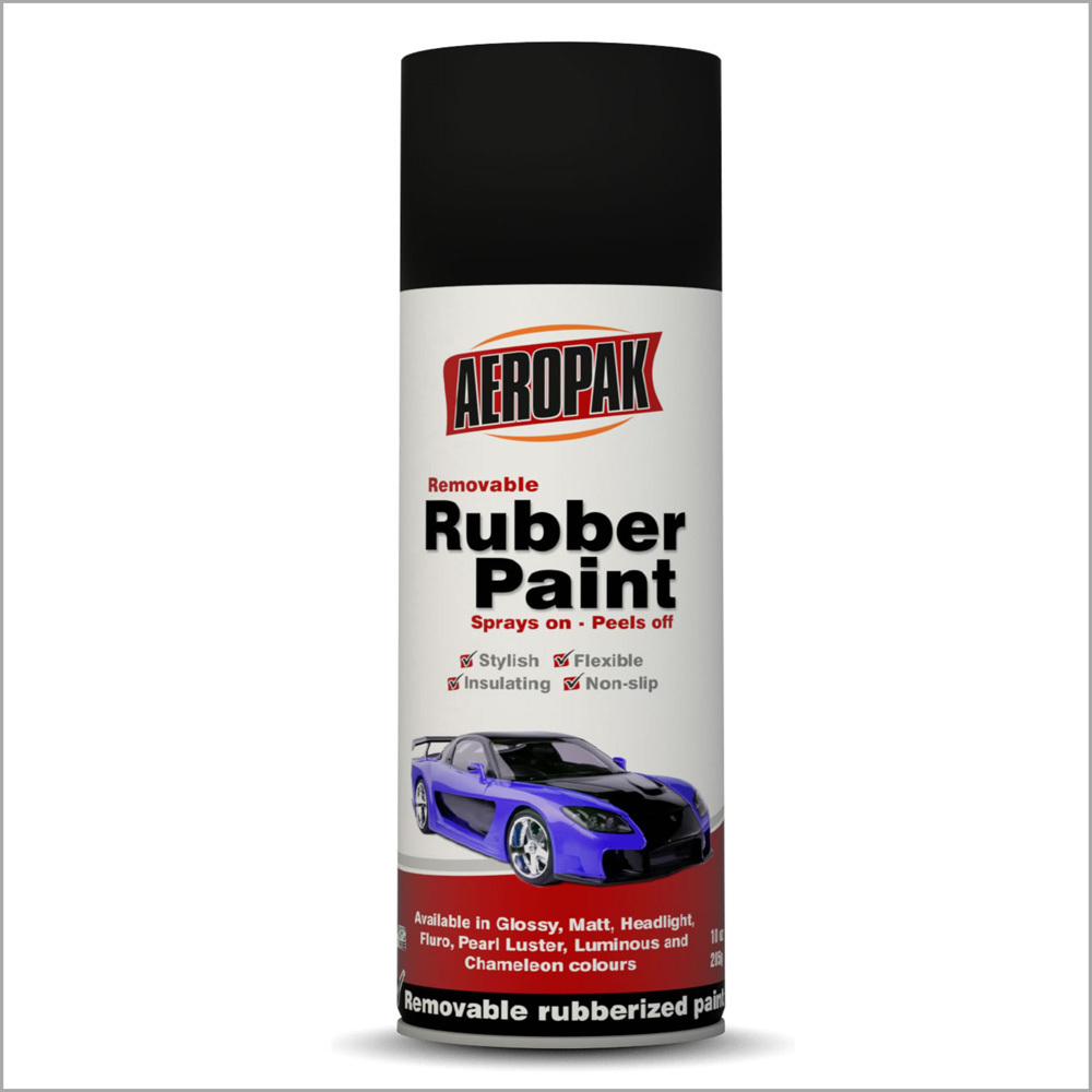 Aeropak Waterproof Luminous Color 400ML Rubber Spray Paint for wheel