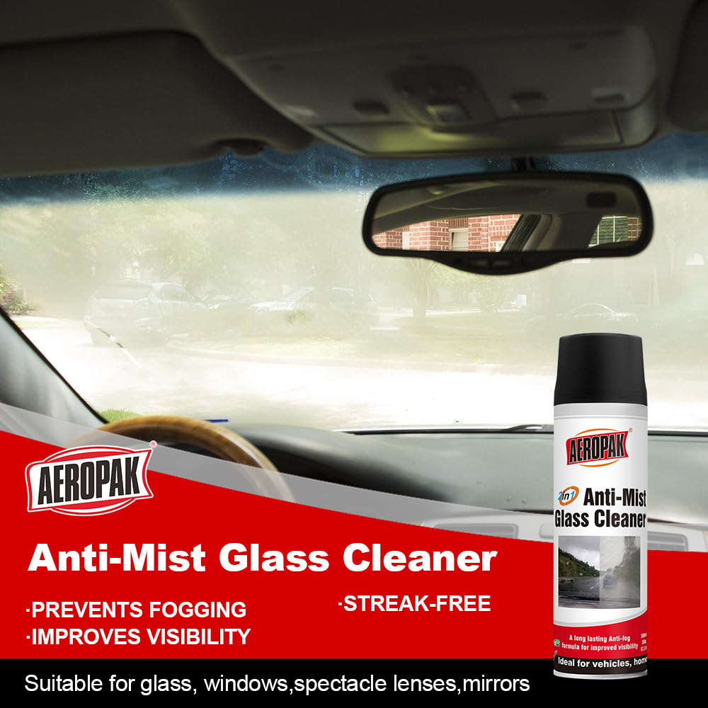 AEROPAK Anti-Mist Fog Car Defogger Glass Cleaner Spray for Automotive Interior Glass to Prevent Fogging