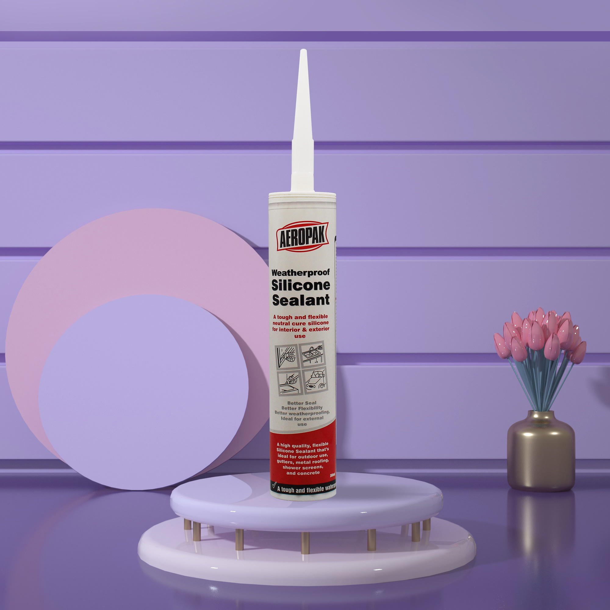 Aeropak 300ml Acrylic Silicone Sealant