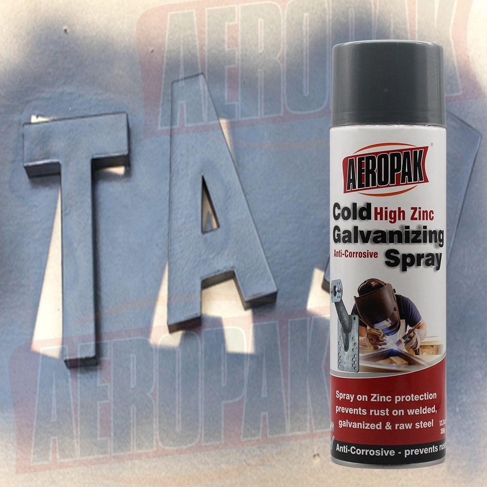 AEROPAK cold galvanizing  Aerosol Spray Paint quick drying spray on zinc protection prevent rust galvanized raw steel