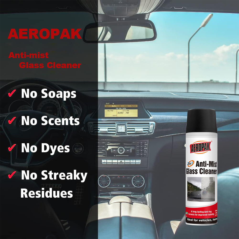 AEROPAK Anti-Mist Fog Car Defogger Glass Cleaner Spray for Automotive Interior Glass to Prevent Fogging