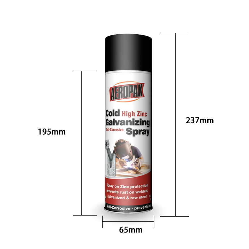 AEROPAK cold galvanizing  Aerosol Spray Paint quick drying spray on zinc protection prevent rust galvanized raw steel