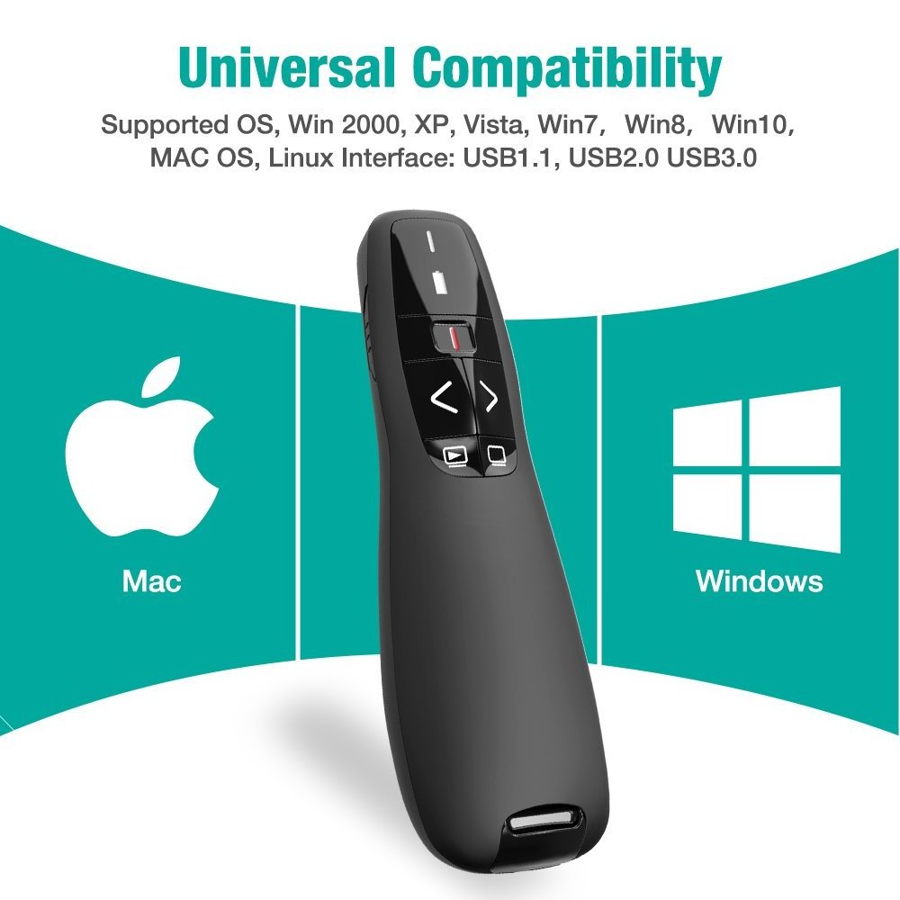 2.4G PPT Presentation Lazer Pointers R400 Remote Control USB Wireless Presenter Red Lazer pointer Powerpoint Clicker