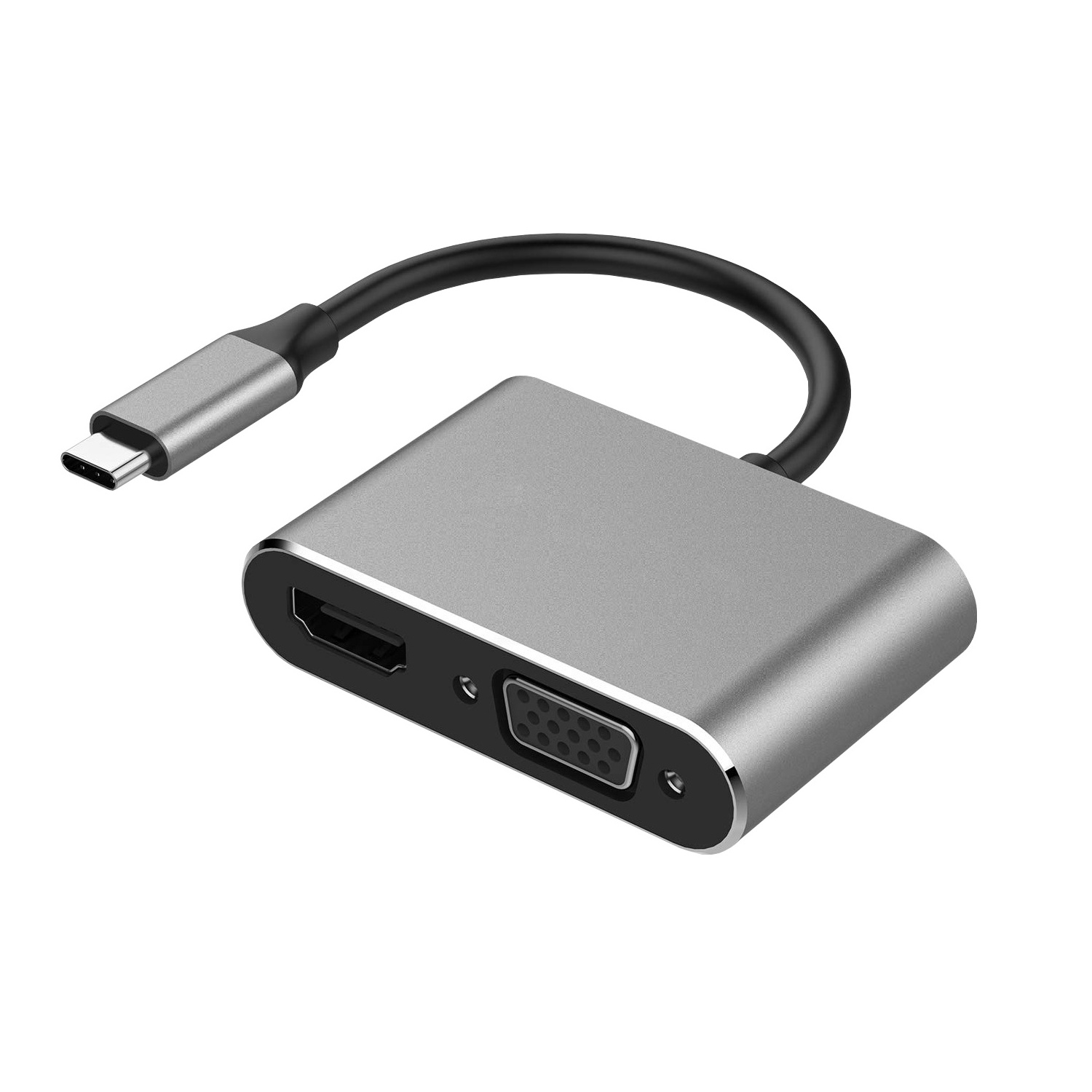 4 in 1 USB C Hub to VGA HDTV USB 3.0 Adapter PD Docking Station for Macbook Type c to VGA Hub Adapter