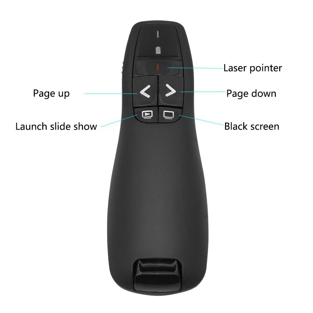 2.4GHz USB Wireless Presenter PPT Pointer Remote Control for Powerpoint Presentation PPT Clicker R400