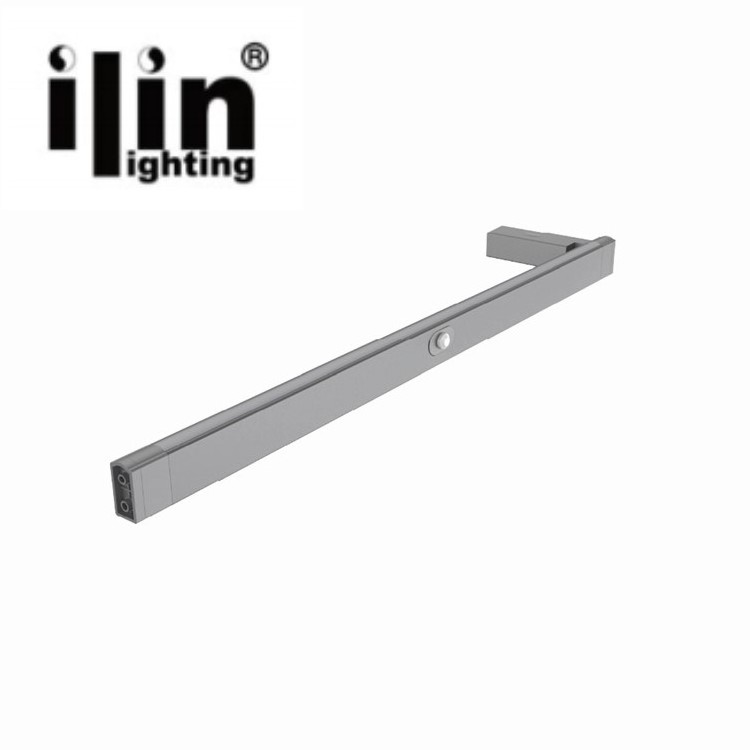 LED cabinet light led wardrobe clothes hanging rod with led lighting wireless battery operated motion sensor