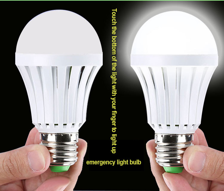 Rechargeable led emergency bulb light led smart light bulb house security E27 bulb 5W 7W 9W 12W 15W with battery