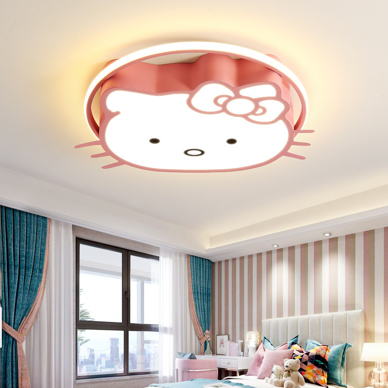 Children's Room Carton Bedroom Light Girl Dolphin Kitty Cat Butterfly Aircraft Light Creative Cute Pink Ceiling Light