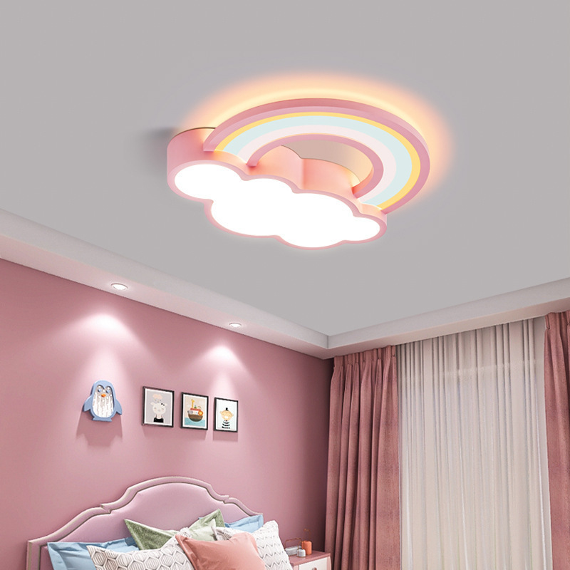 Cartoon LED ceiling light kids bedroom cloud rainbow ceiling lamp children room led cloud light for home decor