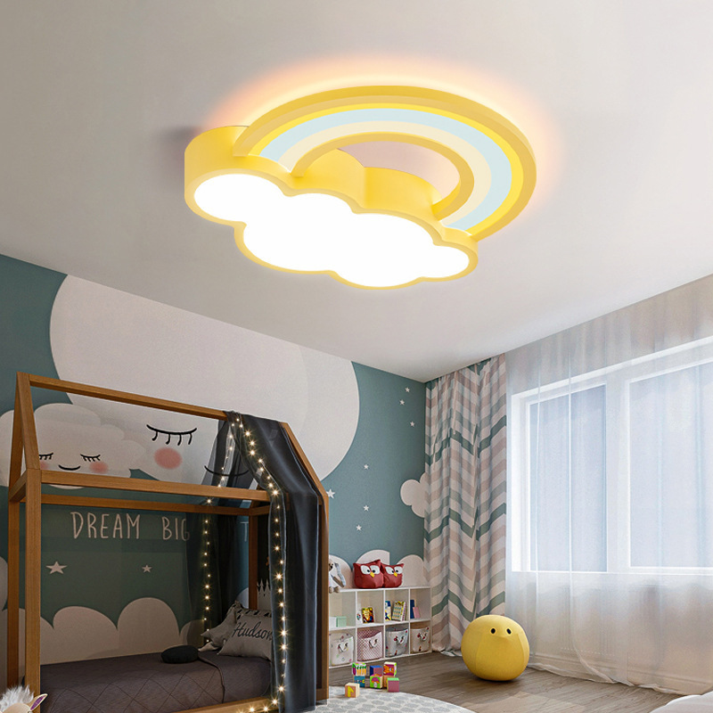 Cartoon LED ceiling light kids bedroom cloud rainbow ceiling lamp children room led cloud light for home decor