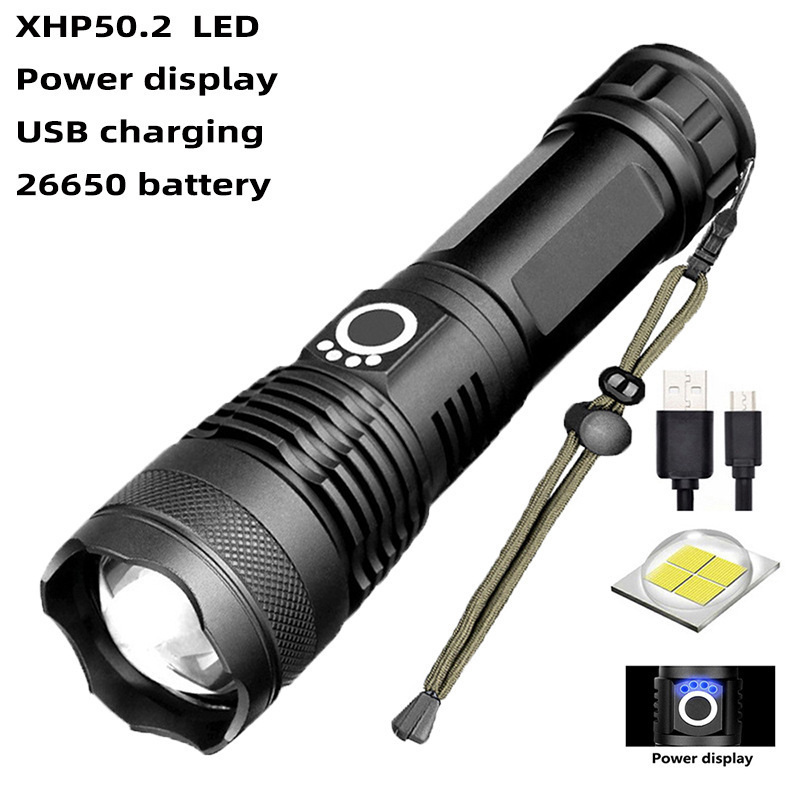 XHP50.2 Emergency Rechargeable Torch Flash Light Mini Small Camping Security LED Flashlights With USB