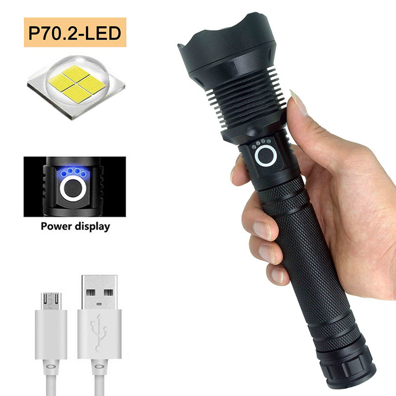 New Hot XHP70 LED Ultra Long Range 500M Flash Light 38000 Lumens Flashlight Most Powerful Torchers