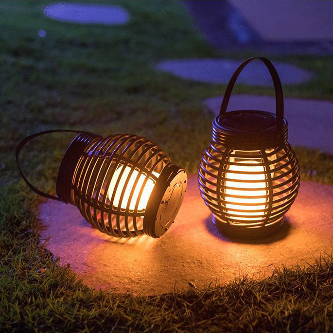 2022 New hot 3-in-1 flame lamp led garden table light outdoor solar marine lantern with solar panel