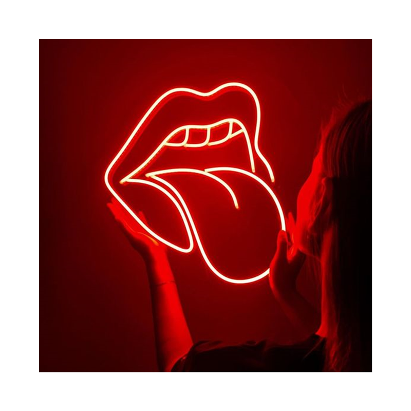 Rolling Stone Vivid Neon Sign with Custom Acrylic Neon Sign Light Lips neon light sign Rock Led for bar wall decor