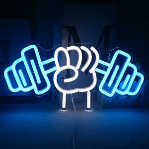 Custom Neon Sign Lever Wall Art For Wall Decoration For Gym Bedroom Living Room Night Advertising Board Logo Sign