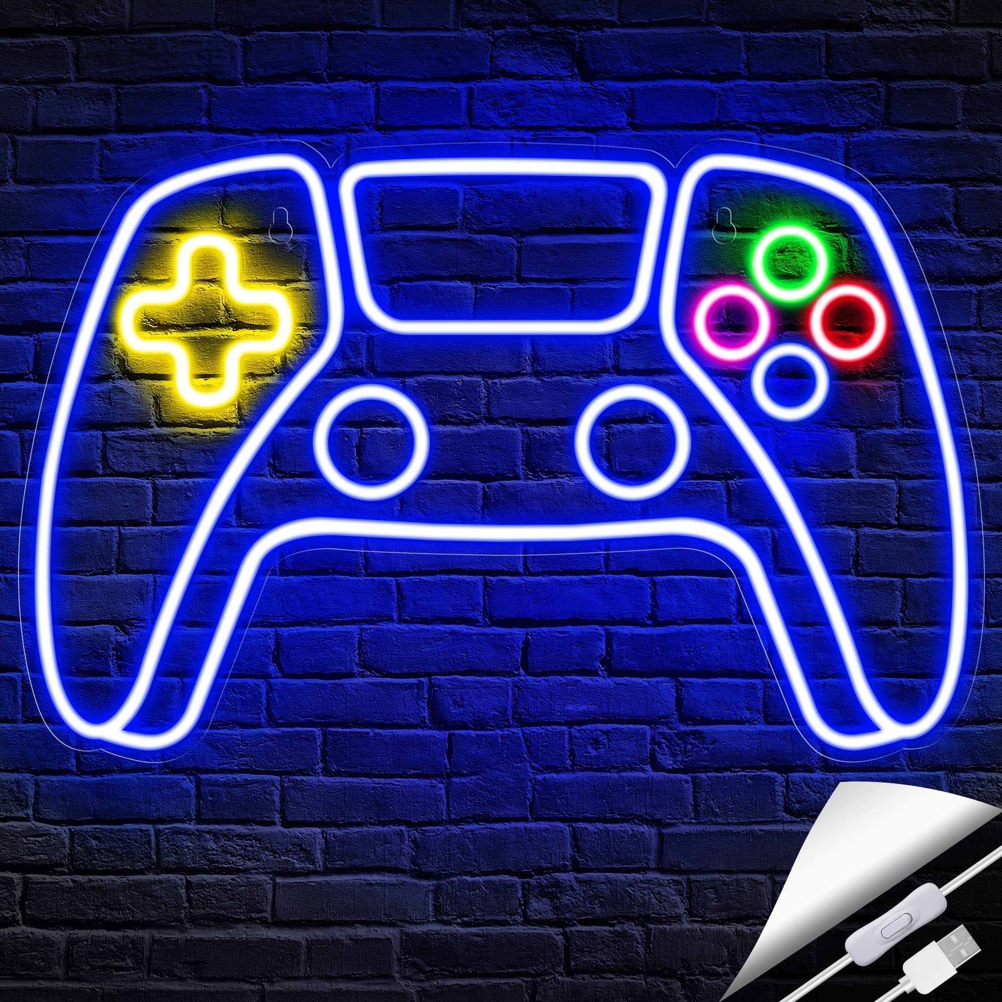 Gaming Neon Sign for Teen Boys Room Decor LED Game Neon Sign Gaming Wall decor