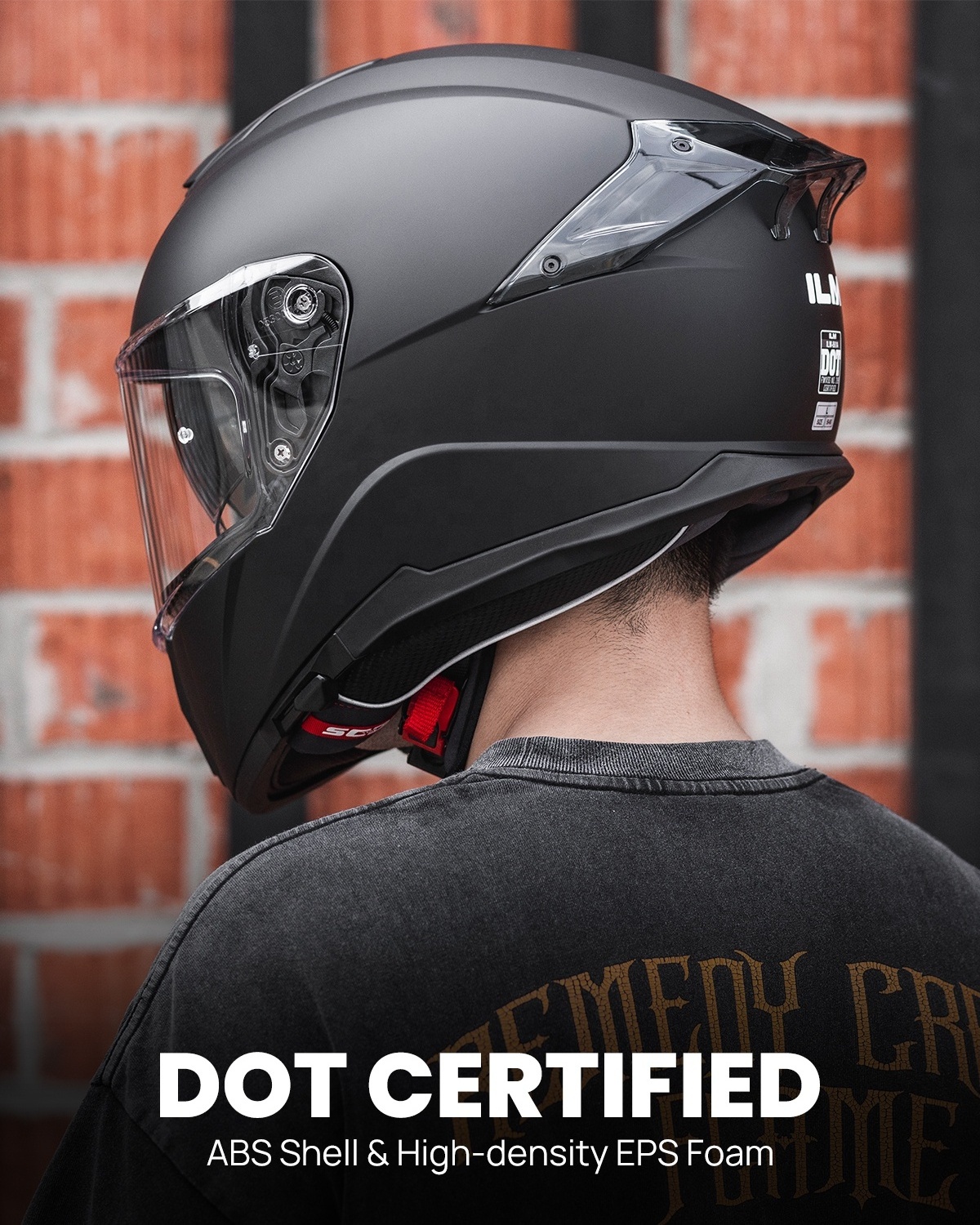 ILM DOT Full Face Motorcycle Helmet for Adults Model-861A