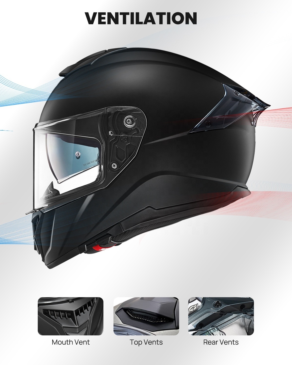 ILM DOT Full Face Motorcycle Helmet for Adults Model-861A