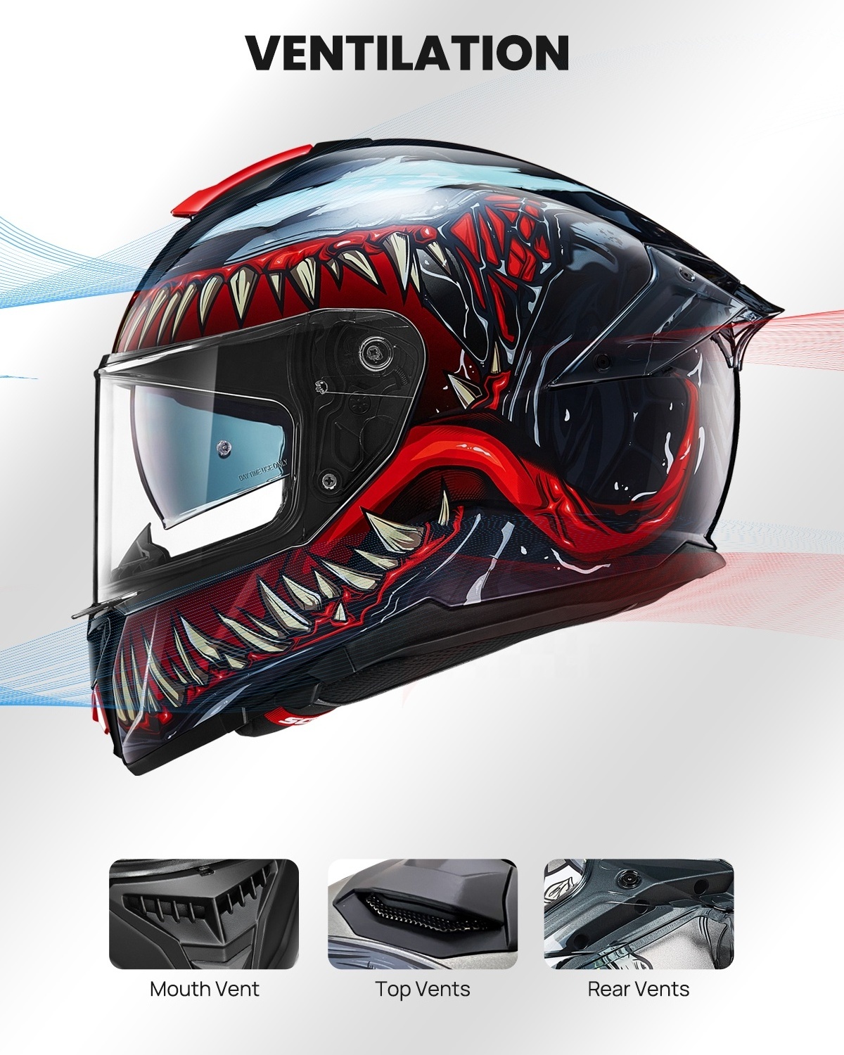 ILM Full Face Motorcycle Helmet for Adults DOT Model-861A