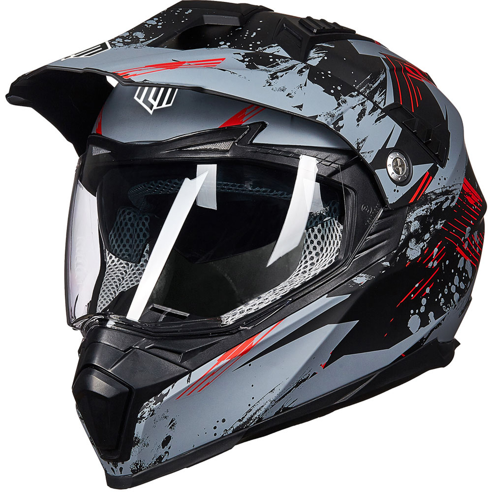 ILM Helmet Dual Sport Off Road Motorcycle Dirt Bike ATV FlipUp Visor