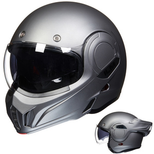 DOT Approved ILM Vintage Full Face Modular Motorcycle Helmet for Men and Women Model-B707