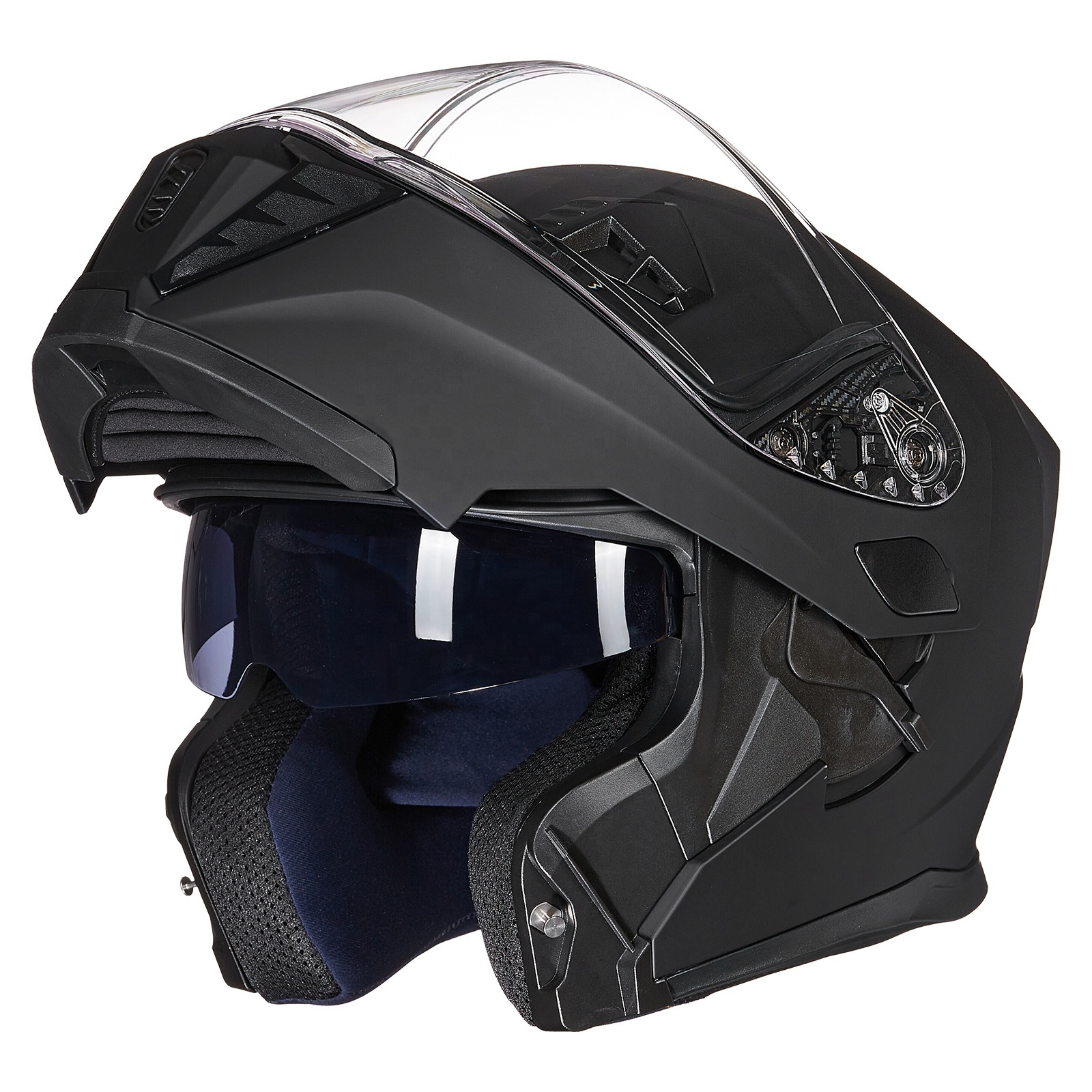 Competitive Price Superior Quality ILM Motorcycle Dual Visor Flip up Modular Helmet DOT LED Light Model 906L