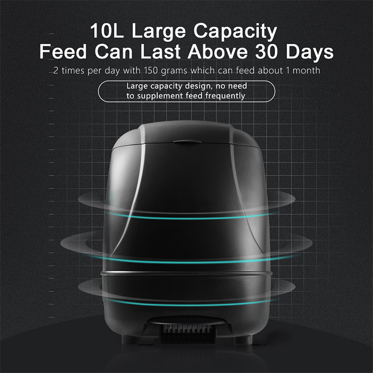 10L Large Capacity Adjustable Koi Feeder LCD Timer Fish Food Dispenser Portable Automatic Spraying Pond Feeder