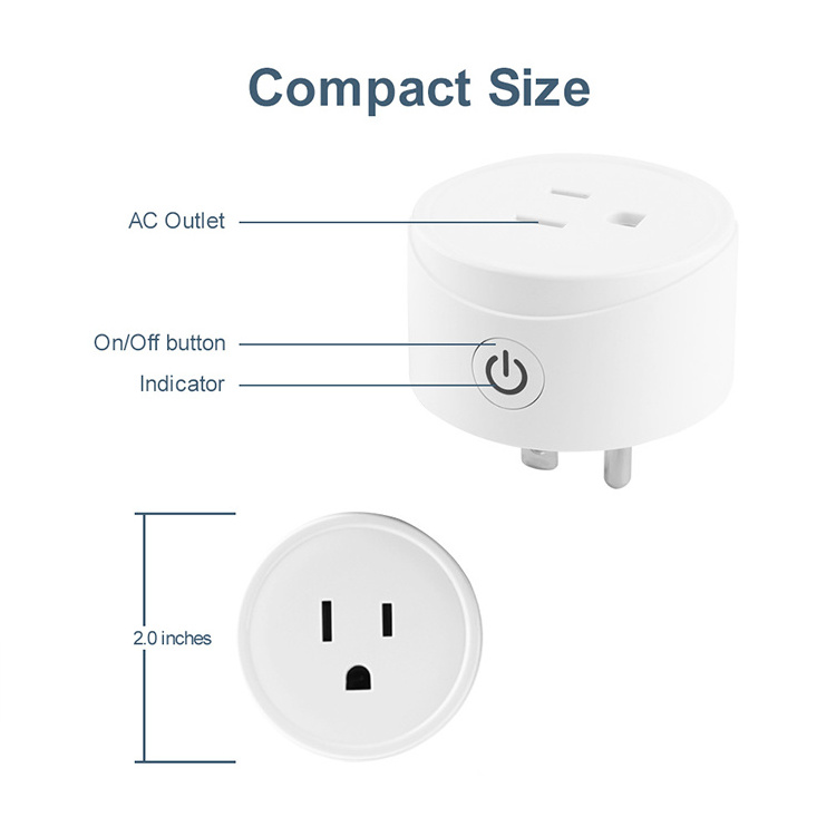 US Standard WiFi Mini Smart Plug Remote Control Socket Timer Function Home Appliances Amazon Alexa Google Home USA Socket