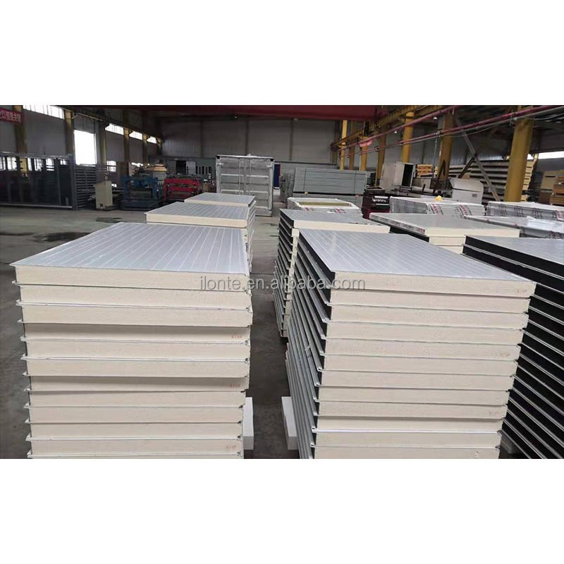 insulated metal roof and wall PU Sandwich Panels polyurethane foam fireproof corrugated styrofoam sandwich panel