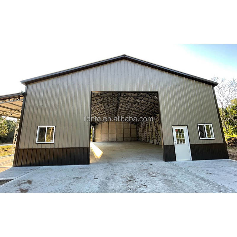 light steel structure building hangar prefab frame  car parking shed roof design steel structure warehouse