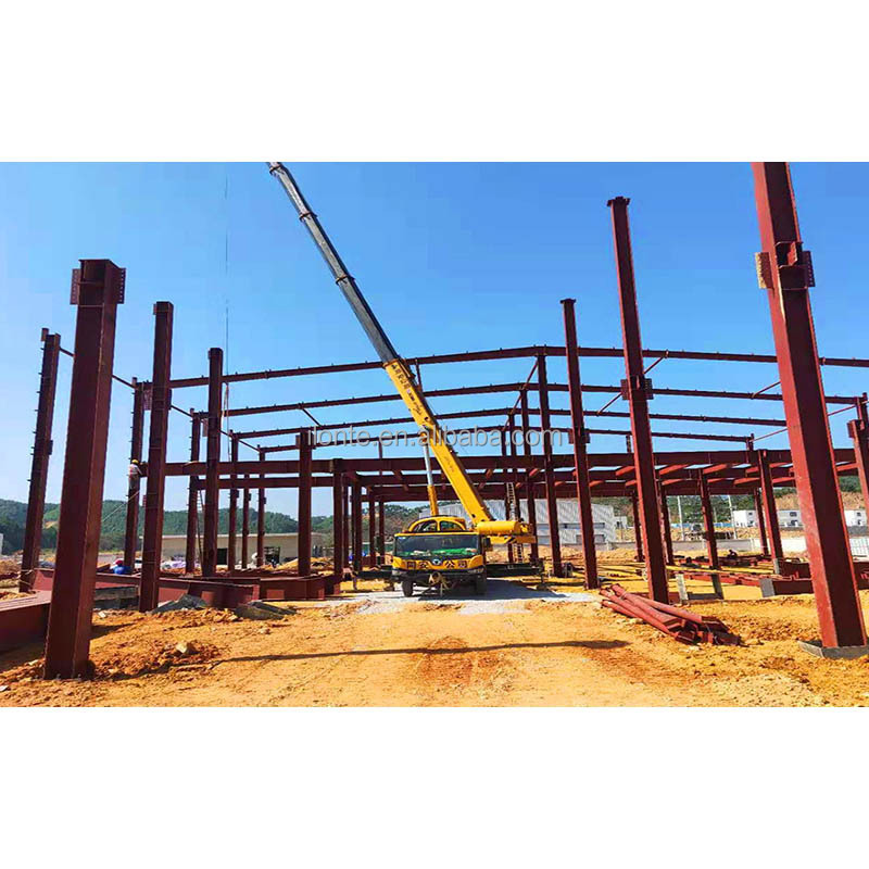 Factory price low cost commercial office steel structure workshop industrial metal shed 1000m2 construction two storey warehouse