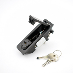 High security panel lock for trailer sealed lever latch compression latch