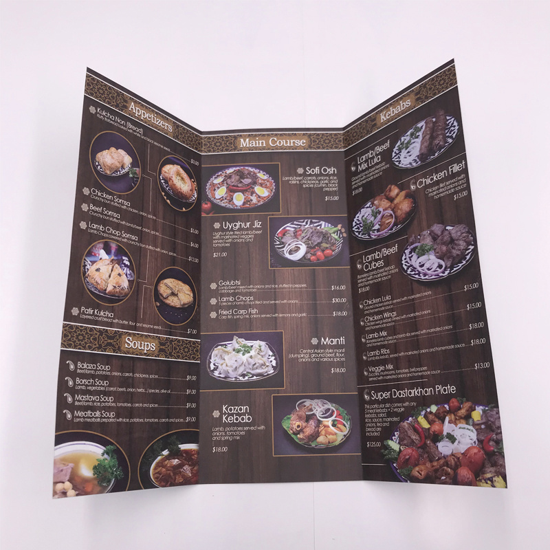 Factory Custom Color Softcover Food Recipe Book/Booklet /Cookbook/Restaurant Menu Printing