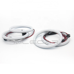 AILECAR 4PCS Milky White Cover LED Halo Ring Soft White Color SMD 3528 60MM/70MM/80MM/90MM/95MM Avalalble Angel Lights For Cars