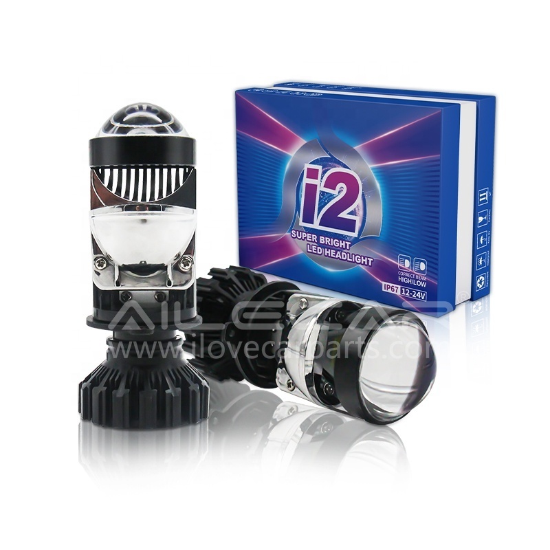 Big Power 24V 53W I2 Mi ni H4 LED Headlight Bulb For Truck Plug & Play M ini Bi LED Headlight Projector Lens H4 5800LM 5500K