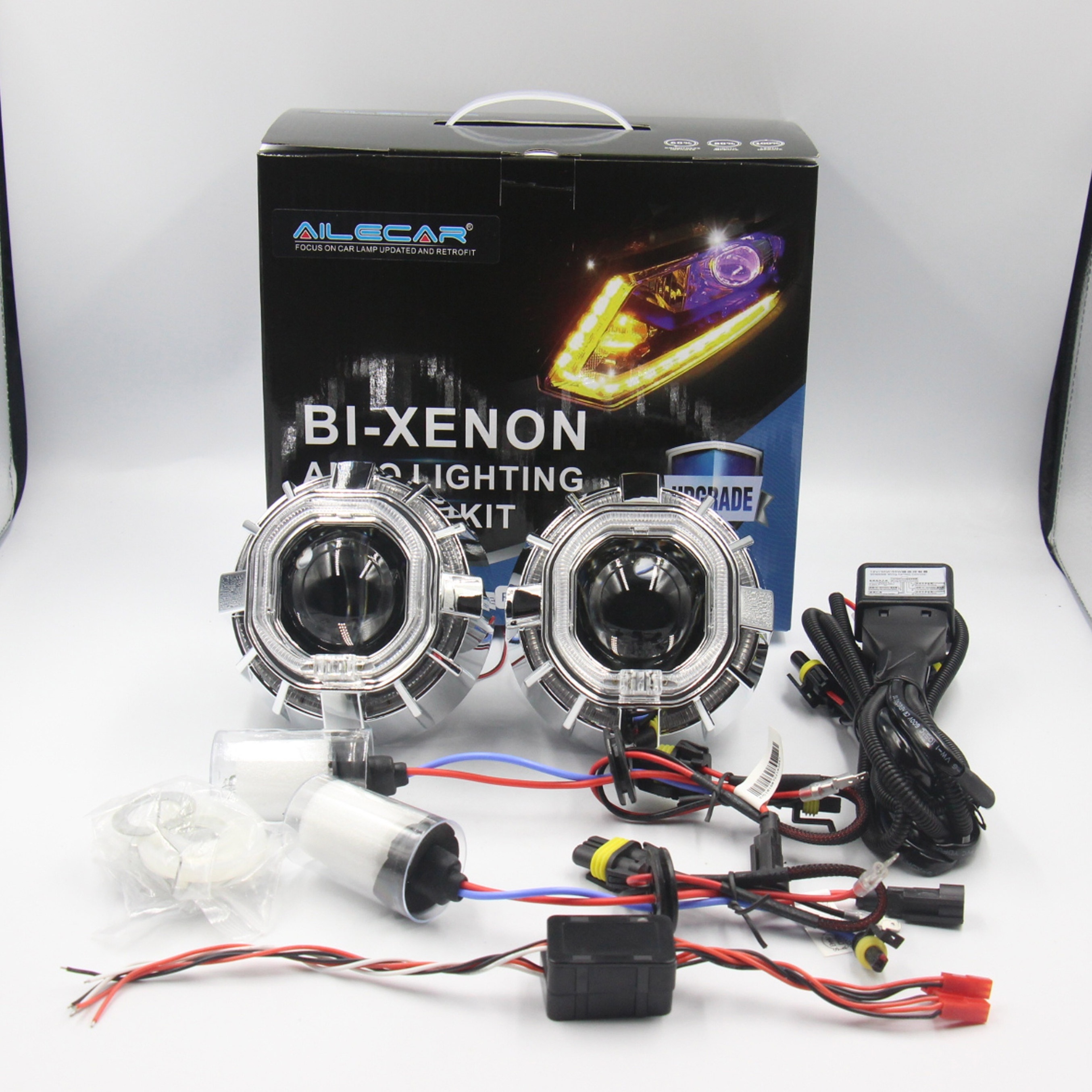 12V 35W H1 HID Bi-xenon Projector Lens kit with Dual Hola ring