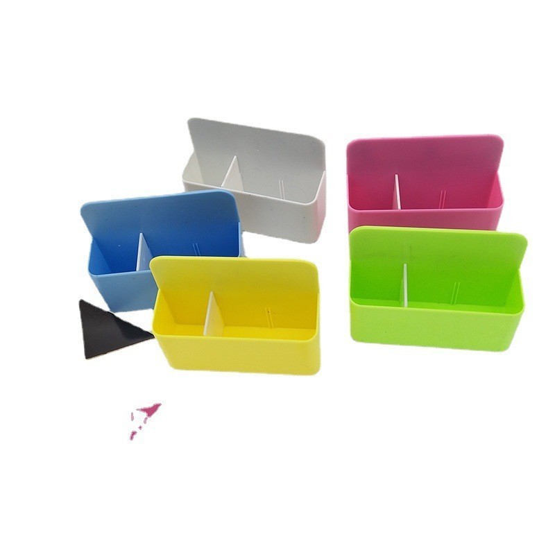 Wholesale various colors magnetic whiteboard pen container storage box blackboard multi-functional plastic chalk pen holder