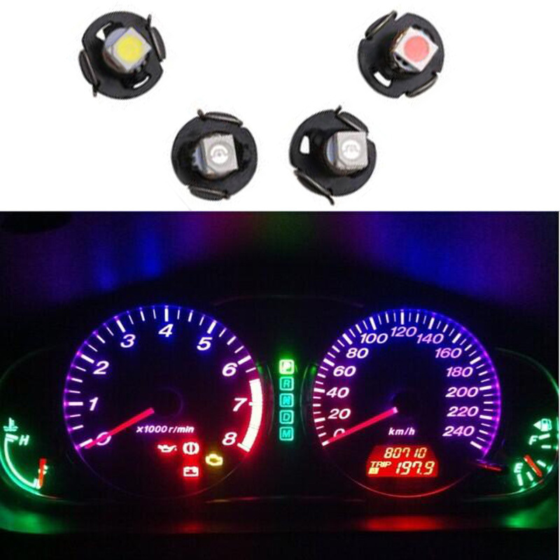 Auto interior lighting T3 T4.2 T4.7 T5B8.5 T6 T6.5 car dashboard warning indicator lamp instrument lights DC 12V led bulb light