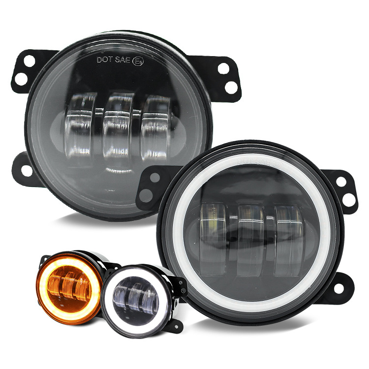 High quality 4 inch angel eye led fog light for Car 30w with DRL and turn signal round fog lamp